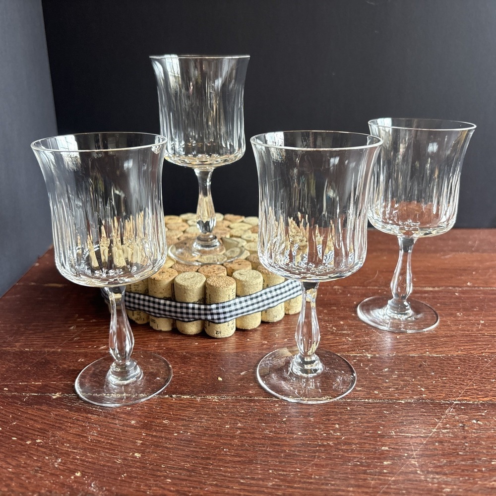 Set Of 4 Noritake HARRIET 5 1/4" WINE GOBLETS